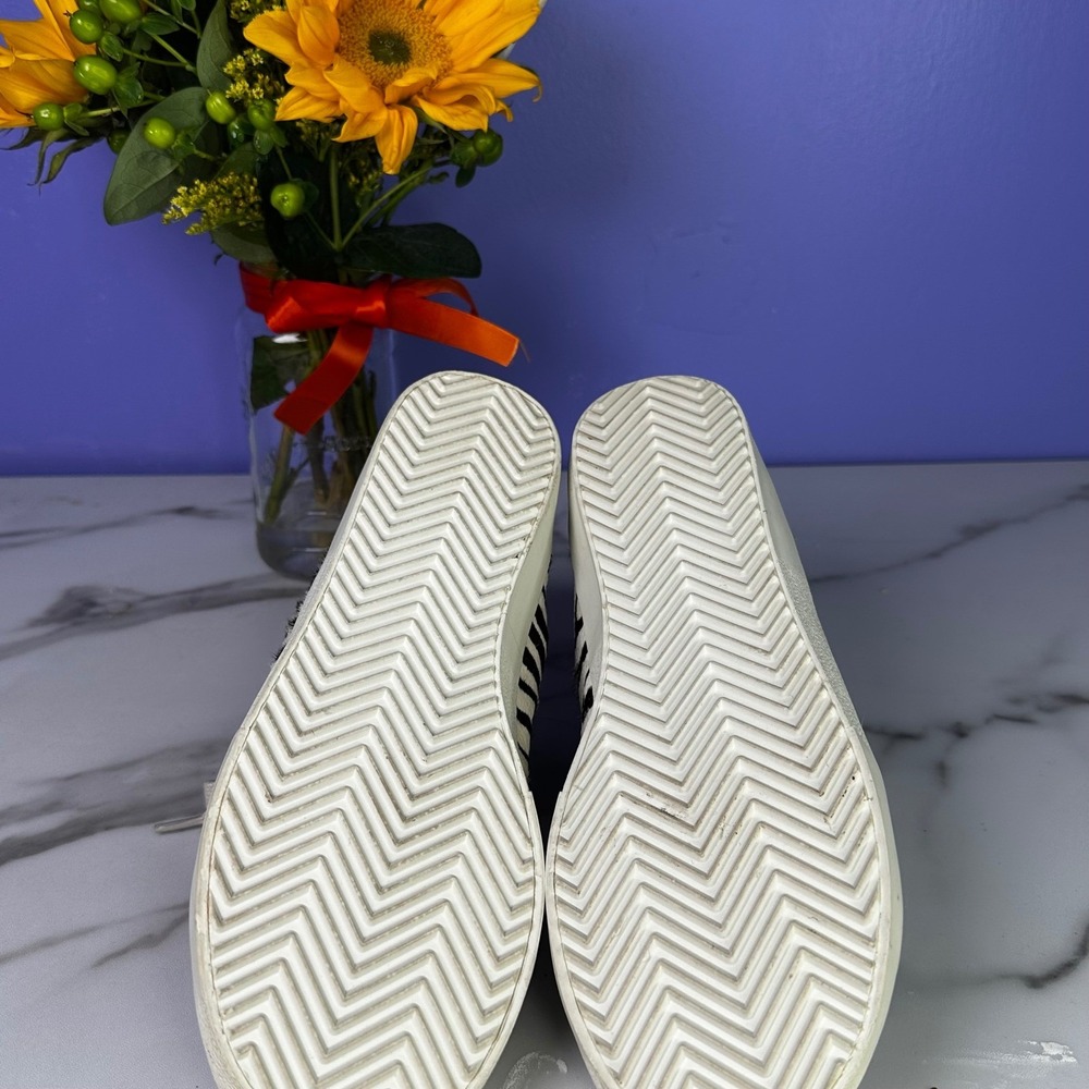 Rebecca Minkoff Zaina Too Zebra Haircalf High-Top Sneakers Streetwear Shoes 6.5 - Picture 5 of 7